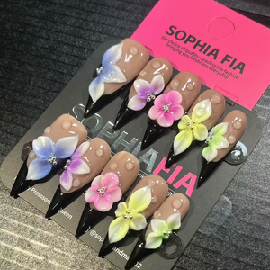 Goth Festival Press On Nails - Silver Metallic Nude French Nails for Raves & Night Out（副本）
